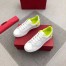 Valentino Men's Backnet VLOGO Sneakers With Lime Heel 
