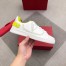 Valentino Men's Backnet VLOGO Sneakers With Lime Heel 