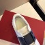 Valentino Garavani Matte Open Sneaker Navy Blue