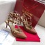 Valentino Rockstud Ankle Strap 65mm Pumps In Brown Leather