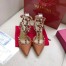 Valentino Rockstud Ankle Strap 65mm Pumps In Brown Leather