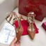 Valentino Rockstud Ankle Strap 65mm Pumps In Brown Leather