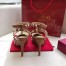 Valentino Rockstud Ankle Strap 65mm Pumps In Brown Leather