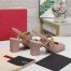 Valentino VLogo Locker Mary-Jane Slingback Pumps 60mm in Nude Calfskin