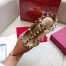 Valentino Rockstud Ankle Strap 100mm Pumps In Brown Leather