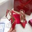 Valentino Rockstud Ankle Strap 100mm Pumps In Red Leather