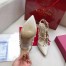 Valentino Rockstud Ankle Strap 100mm Pumps In White Leather
