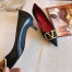 Valentino Vlogo Pump 45mm In Black Lambskin