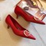 Valentino Vlogo Pump 45mm In Red Lambskin