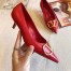 Valentino Vlogo Pump 45mm In Red Lambskin