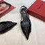 Valentino Vlogo Slingback 40mm Pumps In Black Leather