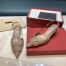 Valentino Vlogo Slingback 40mm Pumps In Poudre Leather