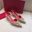 Valentino Vlogo Slingback Pumps 40mm In Poudre Leather