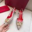 Valentino Vlogo Slingback Pumps 40mm In Poudre Leather