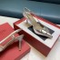 Valentino VLOGO Slingback 80mm Pumps In Platinum Lambskin