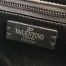 Valentino Medium Roman Stud Tonal Chain Bag In Noir Nappa