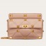 Valentino Roman Stud Chain Bag In Rose Cannelle Lambskin