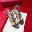 Valentino Black Rockstud Block Heel Cage Sandal