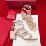 Valentino Pink Rockstud Block Heel Cage Sandal