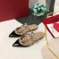 Valentino Rockstud Flat Mules In Black Patent Leather 
