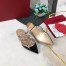 Valentino Rockstud Flat Mules In Black Patent Leather 