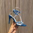 Valentino Garavani Blue Free Rockstud 105mm Sandals