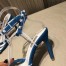Valentino Garavani Blue Free Rockstud 105mm Sandals