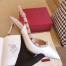 Valentino White Patent Rockstud Slingback Pump 50mm