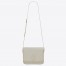 Saint Laurent LE 61 Medium Saddle Bag In White Leather