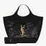 Saint Laurent Icare Maxi Tote Bag in Black Raffia