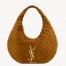Saint Laurent Icare Hobo Bag in Brown Suede Calfskin