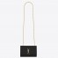 Saint Laurent Small Kate Bag In Black Grained Leather