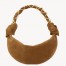 Saint Laurent Amalia Mini Hobo Bag in Brown Suede Calfskin