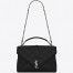 Saint Laurent Black Large Stitched Diamond Matelasse College Bag