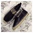 Saint Laurent Black Leather Espadrilles