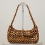 Saint Laurent Le 5 À 7 Hobo Bag in Brown Wood Beads