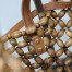 Saint Laurent Le 5 À 7 Hobo Bag in Brown Wood Beads