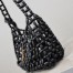 Saint Laurent Le 5 À 7 Hobo Bag in Black Wood Beads