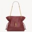 Saint Laurent Jamie Small Shopping Bag in Bordeaux Lambskin