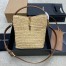 Saint Laurent Le 37 Bucket Bag in Natural Woven Raffia 