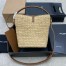 Saint Laurent Le 37 Bucket Bag in Natural Woven Raffia 