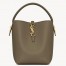 Saint Laurent Le 37 Small Bucket Bag in Dark Green Leather