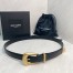Saint Laurent Folk Buckle Belt 25MM in Black Leather