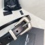 Saint Laurent Folk Buckle Belt 25MM in Noir Leather