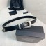 Saint Laurent Folk Buckle Belt 25MM in Noir Leather