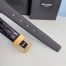 Saint Laurent LA 66 Buckle Belt 30MM in Black Croc-effect Leather