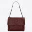 Saint Laurent Large Niki Chain Bag In Bordeaux Crinkled Leather