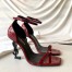 Saint Laurent Opyum 85mm Sandals in Red Patent Leather with Black YSL Heel