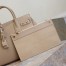 Saint Laurent Supple Sac De Jour Small Bag in Beige Grained Leather