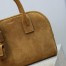 Saint Laurent Sac de Jour Boston Small Bag in Brown Suede Calfskin